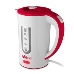 Ufesa HA7010 bollitore elettrico 0,5 L 800 W Rosso, Bianco