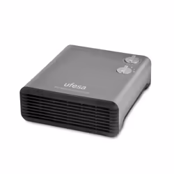 Ufesa CP1800IP, Riscaldatore ambiente elettrico con ventilatore, IP21, Interno, Pavimento, Tavolo, Nero, Manopola