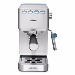 Ufesa CE8020, Macchina per espresso, 1,4 L, Cialde caffè, Caffè macinato, 1350 W, Acciaio inox