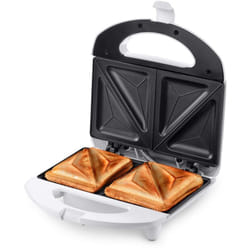 Ufesa - SW7862 White Viena, Piastra Tostapane, Tostiera Piastre Antiaderenti, Sigillatura Perfetta, 2 Sandwiches, Senza bpa, 750 w