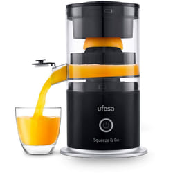 Ufesa - Squeeze & Go, Spremi Agrumi Elettronico, Estrattore Frutta e Verdura, usb Ricaricabile, Batteria Ricaricabile 1500mAh, Capacità 220 ml, bpa