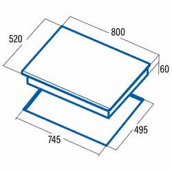 CATA IDF 8021 PRO BK Nero Da incasso Piano cottura a induzione 4 Fornello(i)