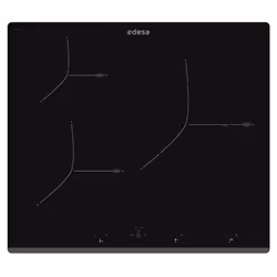 Edesa EIT-6329 B, Nero, Da incasso, 59 cm, Piano cottura a induzione, 3 Fornello(i), 3 Fornello(i)