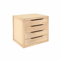 DESCRIZIONE : ° Cassettiera in legno naturale ° Prodotto artigianale ° Composto da quattro cassetti in legno ° Articolo perso ...