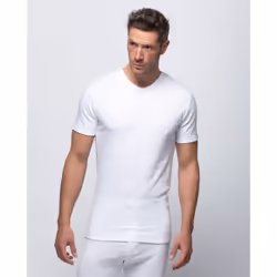 abanderado AS00205, Maglietta intima, Bianco, Maschio, Manica corta, Monocromatico, M