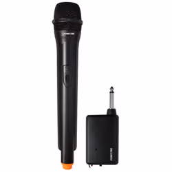 Fonestar IK-163, Microfono per karaoke, 6,46 mW, Wireless, 6.35 mm (1/4"), Nero, Interno