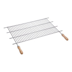 Sauvic - Griglia Barbecue accorciabile 92-102x40 cm con Manici in Legno, zincata