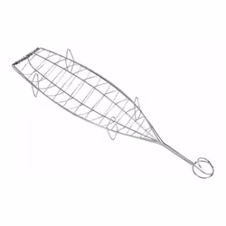 Griglia per orata in acciaio inox del marchio Sauvic, misura 13,5x54 cm e finitura zincata. Questo prodotto è adatto al conta ...