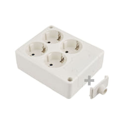Solera - Bipolare multiprise 4 prese laterali 16a 250v bianco 8104