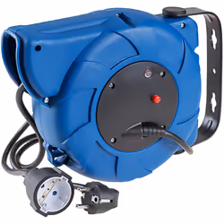 Avvolgicavo automatico 3x1,5mm 16m (14+2), con 1 presa schuko t/tl 4,8mm 16a 250v max estesa/rivolta 3500w/1000w. con staffa ...
