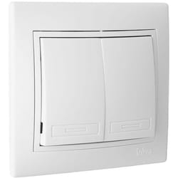 Interruttore doppio/interruttore 10ax 250v s.europa Solera erp12u
