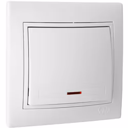 Pulsante leggero 10a 250v Colore bianco. Contatti argento ad alta resistenza alla pausa. Collegare tramite vite. Indice di pr ...
