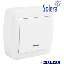 Solera - Interruttore monopolare con indicatore luminoso 74x72x28mm. sommario dei prezzi
