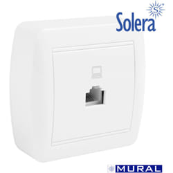 Solera - 42991 presa de telefono RJ45 Cat 5E 74X72X28MM.S. Murale, 50 w, Neutral