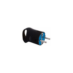 Spina Schuko 4,8mm 16A 250V t/tl Nera con Anello per Estrazione Facile Solera 6566AN