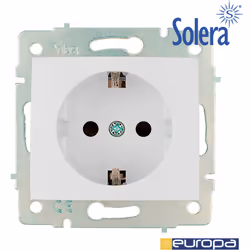 Base bipolare con terracotta laterale 16a 250v con persiane 83x81colore bianco mm. Contatti argento ad alta resistenza alla p ...