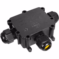 Connettore 3-ply per apparecchi da esterno serie nero ip68 24a, 450vac t60. Terminal gwt 650°c 3p sezione 6mm2 diametro cavo ...