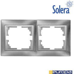 EDM - Cornice orizzontale per 2 elementi colore argento 154x81x10mm s.europa solera erp72au