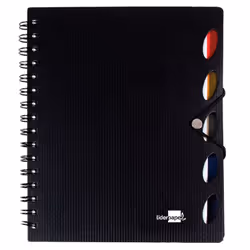 Liderpapel BE20, Monocromatico, Nero, A4, 100 fogli, 80 g/m², Carta quadrettata