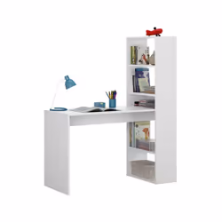 Scrivania e libreria reversibile "Duplo" bianca, 120x53x144 cmLa scrivania libreria "Duplo" è un mobile versatile e funzional ...