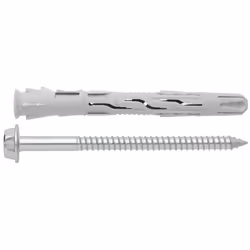 INDEX Fixing Systems T-NUX E-Pack di 50 tasselli universali di alta qualità, con testa esagonale, rivestita di zincato, in ny ...