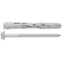 Fixing Systems t-nux E-Pack di 50 tasselli universali di alta qualità, con testa esagonale, rivestita di zincato, in nylon, TNUXE10080 - Index