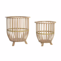 Fijalo Meti_MC203065, Bamboo, Naturale, 350 mm, 350 mm, 370 mm