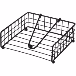 Non ti privare della comodità ed il comfort a tavola, grazie al portatovaglioli quadrato da tavolo in metallo nero BAKAJI!Il  ...