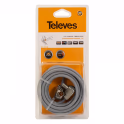 Televes 431002 cavo coassiale 2,5 m IEC PROEasyF Grigio