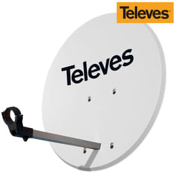 Televes - Antenna parabolica diam.63cm disco offset in alluminio colore white