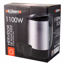 Küken 33598 bollitore elettrico 0,5 L 1100 W Nero, Acciaio inox