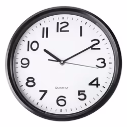 Küken 33676 orologio da parete e da tavolo Orologio al quarzo Rotondo Nero, Bianco