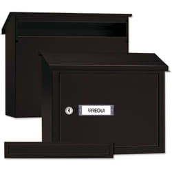 Arregui - V4084 Pack Maxi copri fessura + cassetta postale in acciaio per porte o cancelli esterni, cassetta postale da esterno, cassetta postale