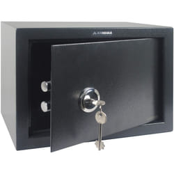 Arregui - Class T25K Cassaforte in Acciaio con Serratura a Chiave, Cassaforte a Mobile per Abitazioni, Facile da usare e installare, 25 x 35 x 25 cm,