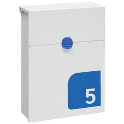 Arregui - Tondo s E6721-BLU Cassetta Postale Indiviuale con Segnaletica di Numero, Personalizzabile, Dimensione s (din A5), Cassetta della Posta da