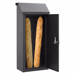 Cassetta postale individuale per esterno ideata per il ricevimento del pane a domicilio. Di grande capienza, la sua altezza p ...