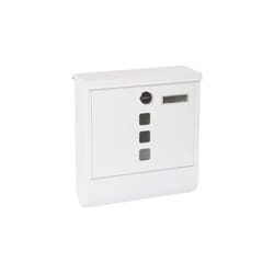 Arregui - Chance E7001 Cassetta Postale in Acciaio con Portagiornali, Formato m (din A4), Cassetta della Posta con Serratura Coperta e Portanome,