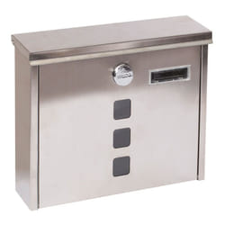 Arregui - Chance E7107 Cassetta Postale in Acciaio Inossidabile, Formato m (din A4), Cassetta della Posta con Serratura Coperta e Portanome, Facile