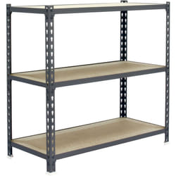 Scaffale in metallo Simon Rack senza viti colore grigio/legno 3 ripiani 1000x1100x500 mm Made in Spain
