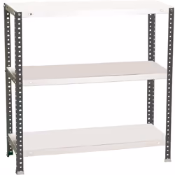 Scaffale in metallo con viti, colore ANTRACITE/BIANCO.Ha 3 ripiani. Le dimensioni di questa libreria sono: 900x900x300 mm. E  ...