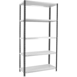 Scaffale in metallo Simon Rack con viti colore antracite/bianco 5 ripiani 1800x800x300 mm Made in Spain