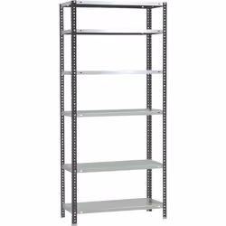 Scaffale in metallo con viti, colore ANTRACITE/BIANCO.Ha 6 ripiani. Le dimensioni di questa scaffalatura sono: 2000x1100x300  ...