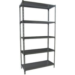 Scaffale in metallo Simon Rack senza viti colore antracite 5 ripiani 1800x900x500 mm Made in Spain