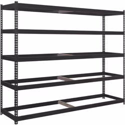 Scaffale a medio carico senza viti 2000x1500x900 mm. Colore ANTRACITA/ANTRACITA. La portata è di 600 kg. Non include vassoi m ...