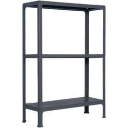 Scaffale in metallo Simon Rack senza viti colore antracite 3 ripiani 900x1000x300 mm Made in Spain
