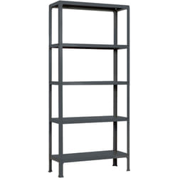 Scaffale in metallo Simon Rack senza viti colore antracite 5 ripiani 1800x1000x300 mm Made in Spain