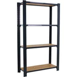 Scaffale in metallo Simon Rack senza viti colore antracite/osb 4 ripiani 1500x800x300 mm Made in Spain