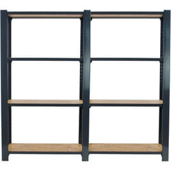 Scaffale in metallo Simon Rack senza viti colore antracite/osb 4 ripiani 1500x1600x300 mm Made in Spain