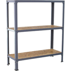 Scaffale in metallo Simon Rack senza viti colore grigio/osb 3 ripiani 900x1000x300 mm Made in Spain