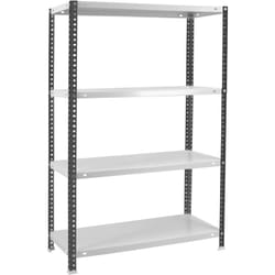 Scaffale in metallo Simon Rack con viti colore antracite/bianco 4 ripiani 1500x800x300 mm Made in Spain